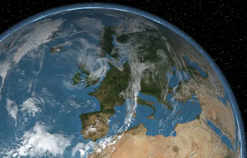 aerial view of earth