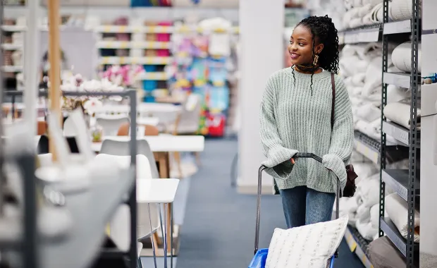 Woman at a store